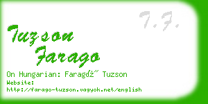 tuzson farago business card